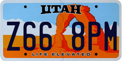 UT license plate Z668PM