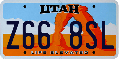 UT license plate Z668SL