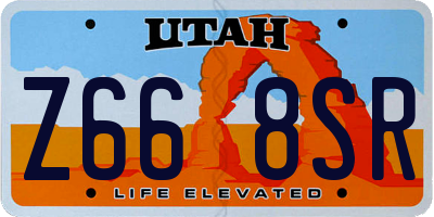 UT license plate Z668SR