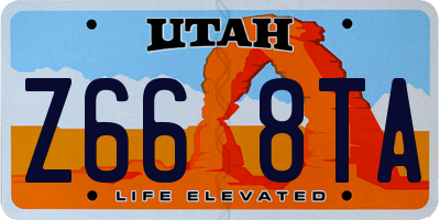 UT license plate Z668TA