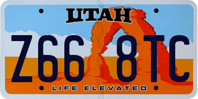 UT license plate Z668TC