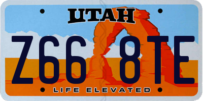 UT license plate Z668TE