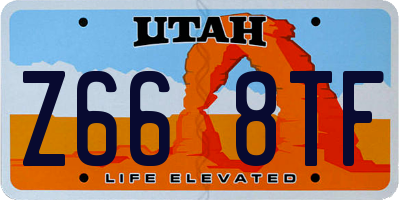 UT license plate Z668TF
