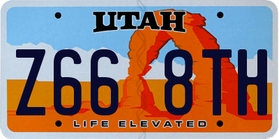 UT license plate Z668TH