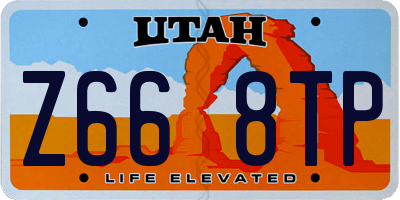 UT license plate Z668TP