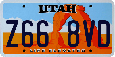 UT license plate Z668VD