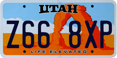 UT license plate Z668XP