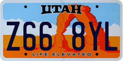 UT license plate Z668YL