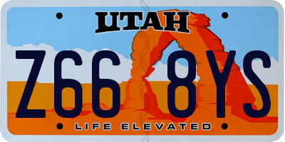 UT license plate Z668YS