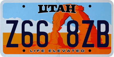 UT license plate Z668ZB
