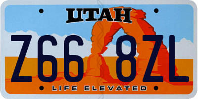 UT license plate Z668ZL