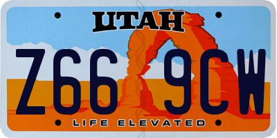 UT license plate Z669CW
