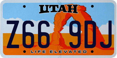 UT license plate Z669DJ