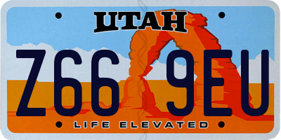 UT license plate Z669EU