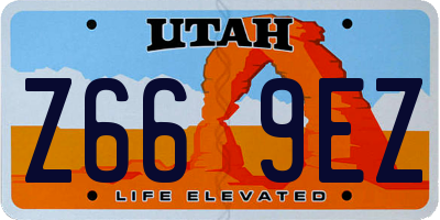 UT license plate Z669EZ