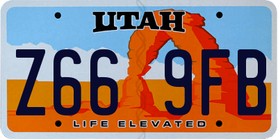UT license plate Z669FB