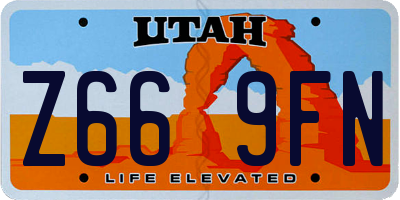 UT license plate Z669FN