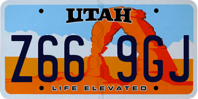 UT license plate Z669GJ