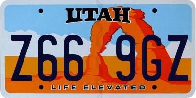 UT license plate Z669GZ