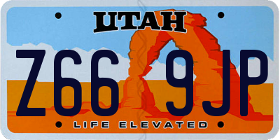 UT license plate Z669JP