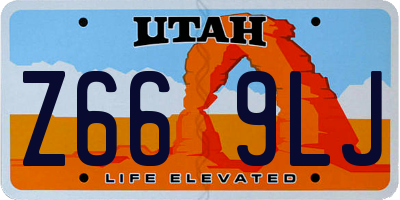 UT license plate Z669LJ