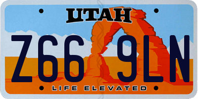 UT license plate Z669LN