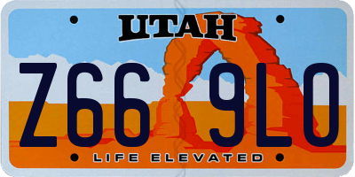 UT license plate Z669LO