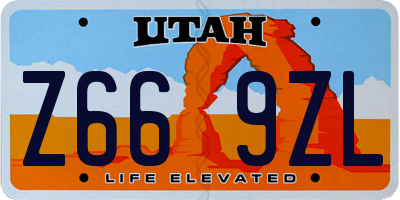 UT license plate Z669ZL