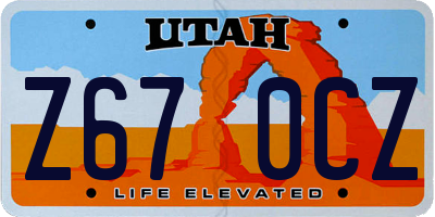 UT license plate Z670CZ