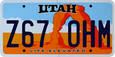UT license plate Z670HM