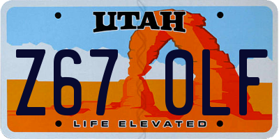 UT license plate Z670LF
