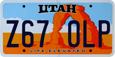 UT license plate Z670LP