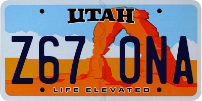UT license plate Z670NA