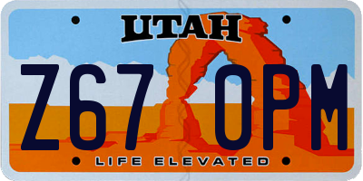 UT license plate Z670PM