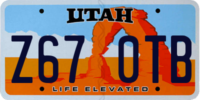 UT license plate Z670TB