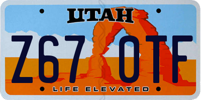 UT license plate Z670TF