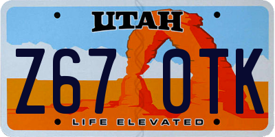 UT license plate Z670TK