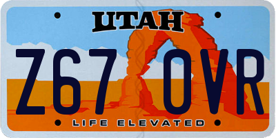 UT license plate Z670VR