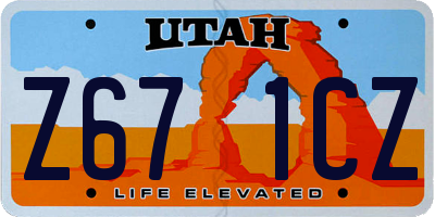 UT license plate Z671CZ