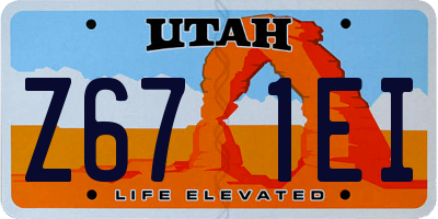 UT license plate Z671EI