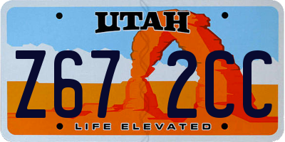 UT license plate Z672CC