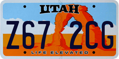UT license plate Z672CG
