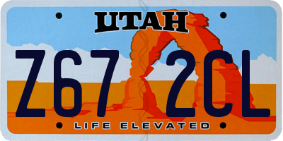 UT license plate Z672CL