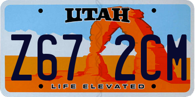 UT license plate Z672CM