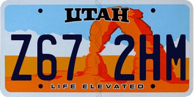 UT license plate Z672HM