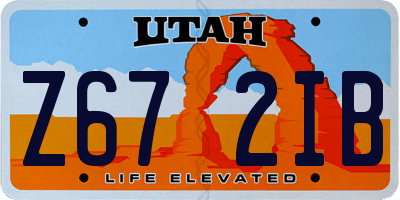 UT license plate Z672IB