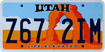 UT license plate Z672IM