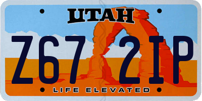 UT license plate Z672IP