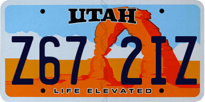 UT license plate Z672IZ