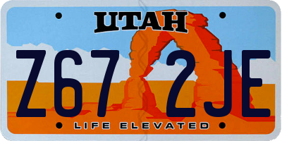 UT license plate Z672JE